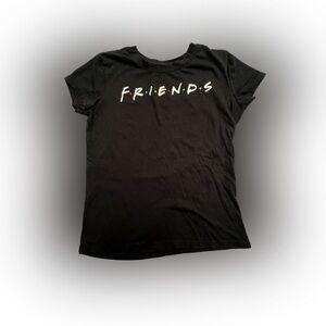 Kid’s FRIENDS TV Series Black Tee with White Text Size L